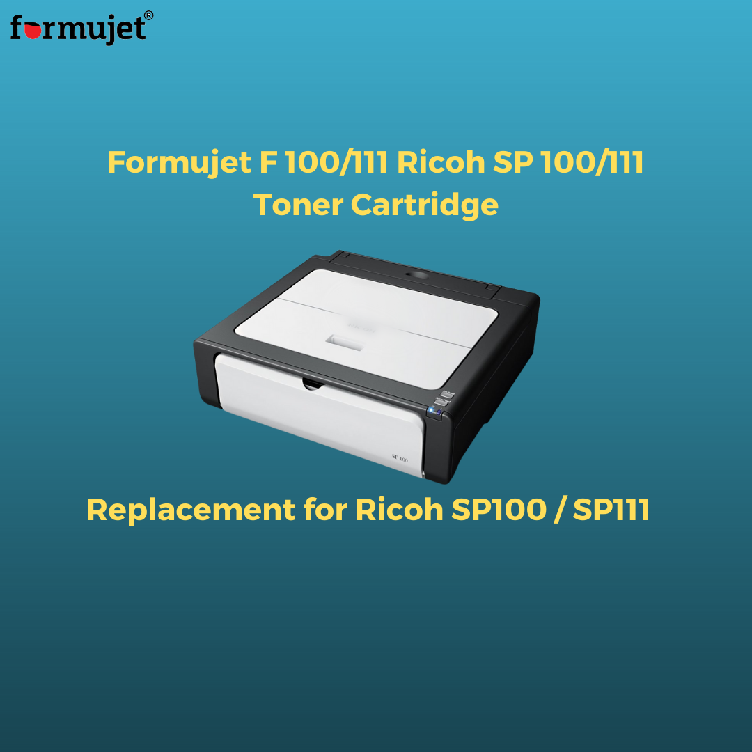 Formujet F100 Premium Toner Cartridge - 100% Compatible | Crisp & Clear Black Prints, High Quality, Reliable For Ricoh Sp 100/sp 111