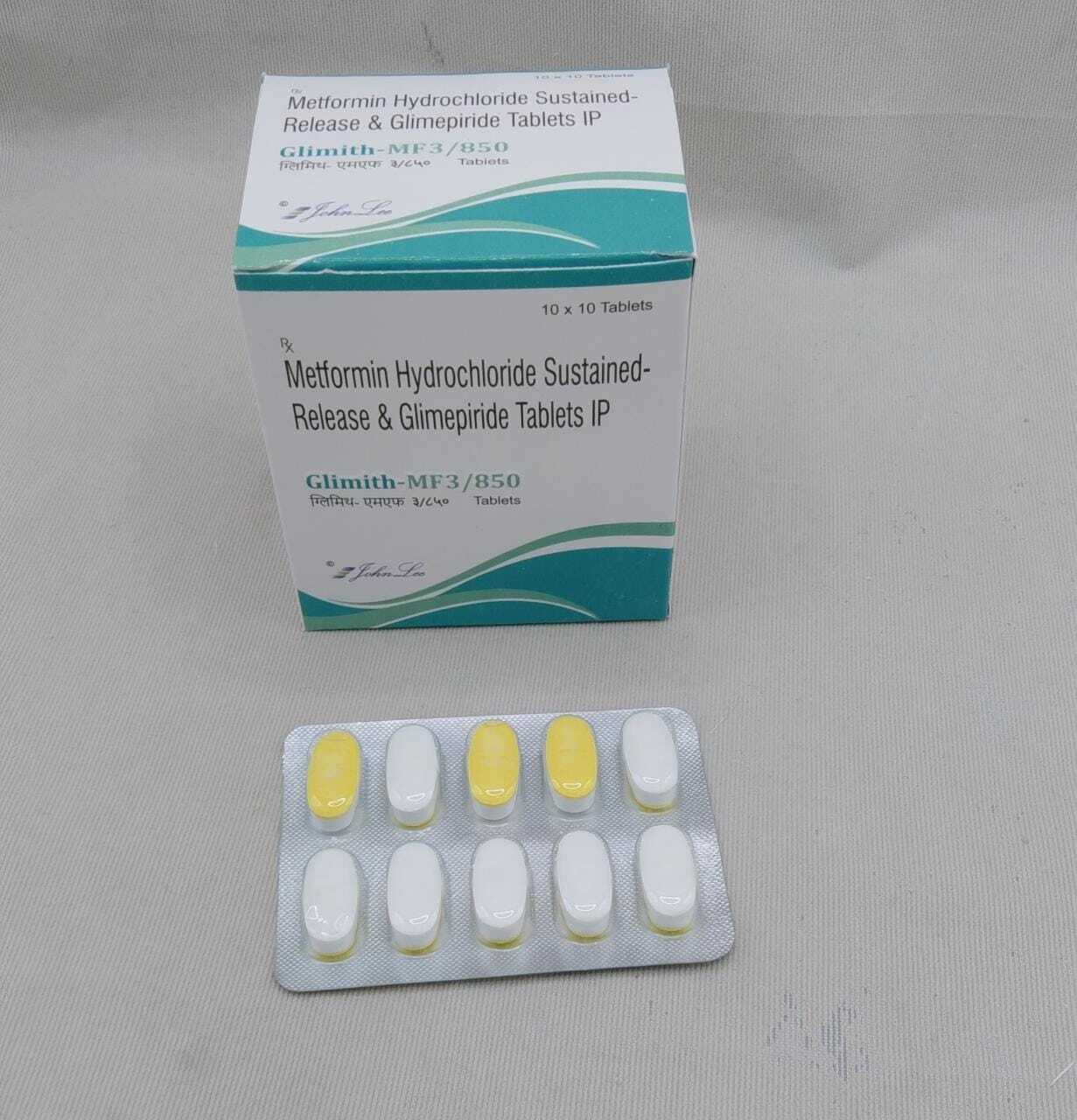 Glimepiride And Metformin Hcl - 1 Mg Glimepiride + 850 Mg Metformin Hcl (Sustained Release) | Advanced Blood Sugar Control Formula