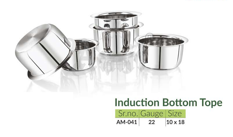 Stainless Steel Induction Tope - Color: Silver