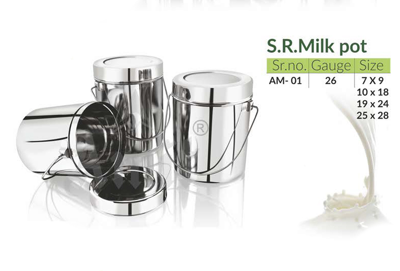 Milk Pot - Stainless Steel, 2.5 Liter Capacity, Easy Grip Handle - Ideal For Boiling And Steaming
