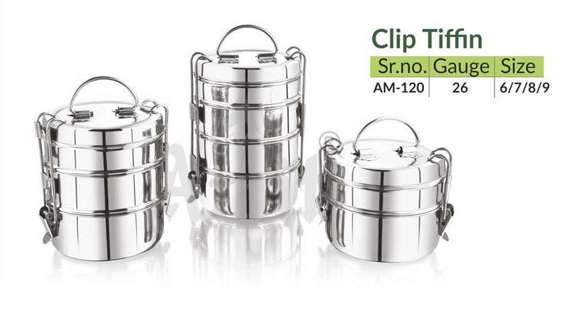 Stainless Steel Tiffin Box - Size: 600 Ml To 1150 Ml