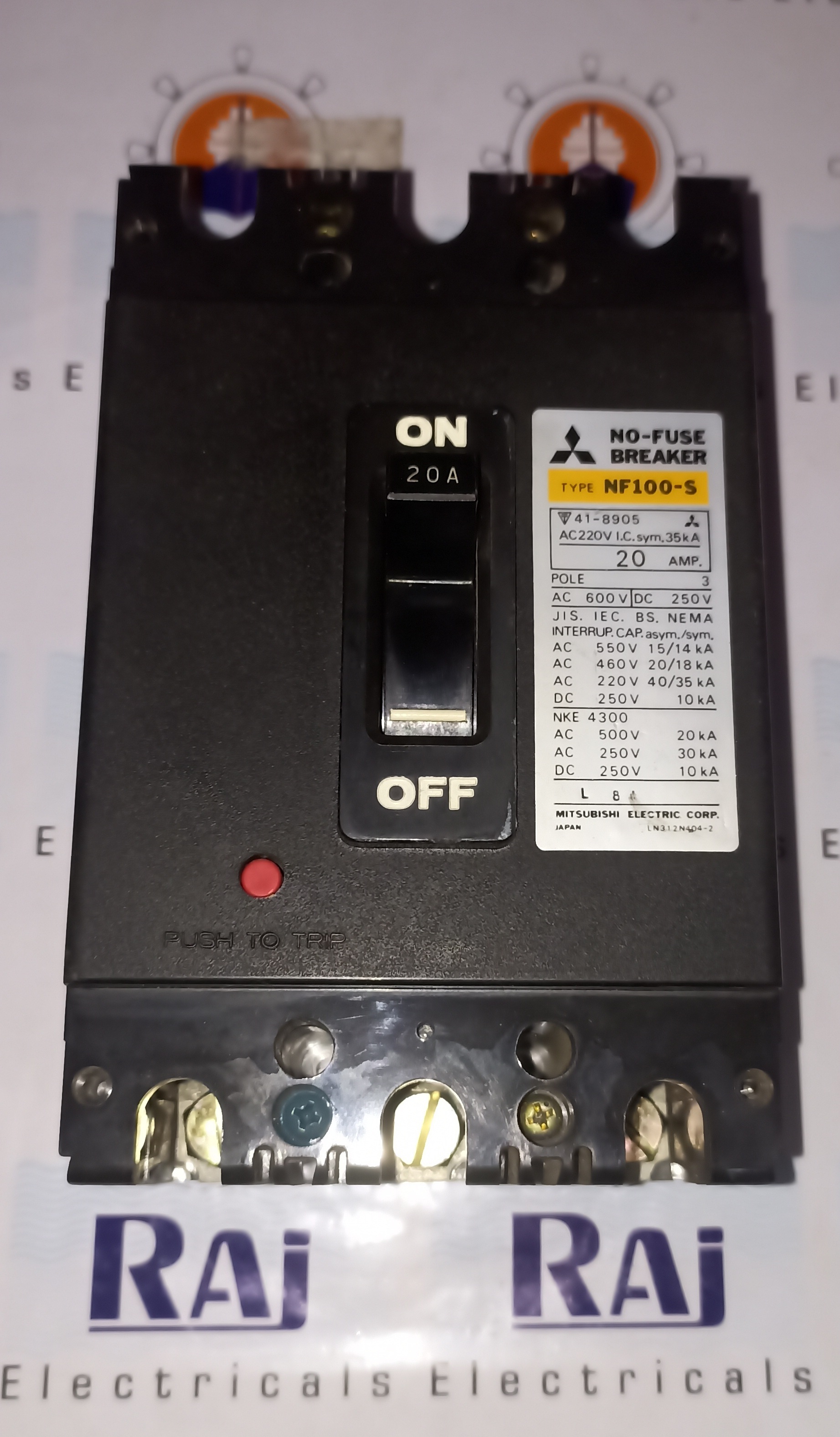 Mitsubishi (Nf100-s) 20a 3p Mccb