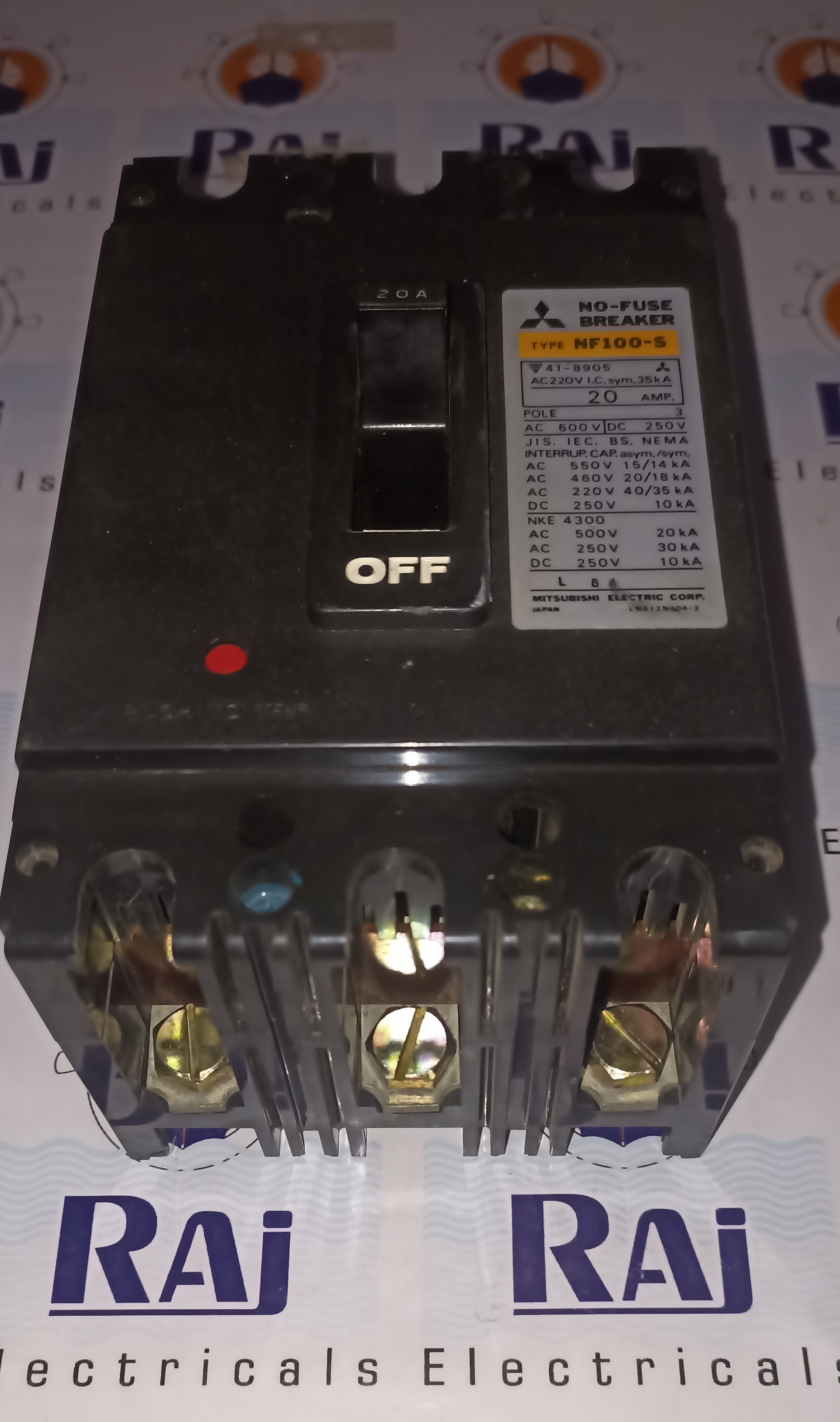 Mitsubishi (Nf100-s) 20a 3p Mccb