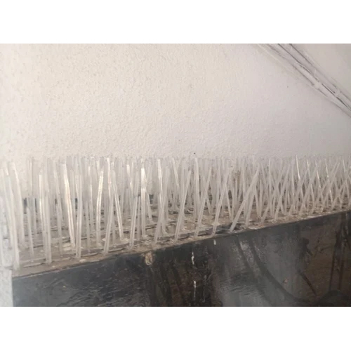 Polycarbonate Bird Spikes - Durable Plastic, Adjustable Size Options, Transparent White | Effective Bird Deterrent For Ledges, Beams, And Roofs
