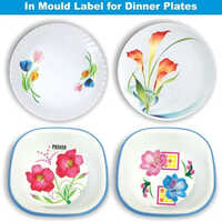 प्लास्टिक डिनर प्लेट्स को प्रिंट करने के लिए मल्टीकलर इन-मोल्ड लेबल