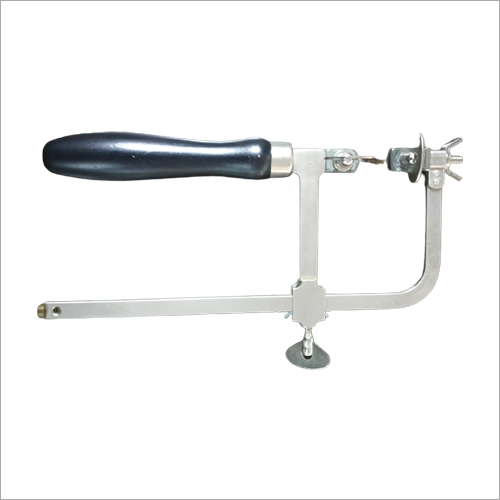 German Saw Frame - Steel Frame with Silver Finish | Precision Hand Tool with Wooden Handle, Warranty Included