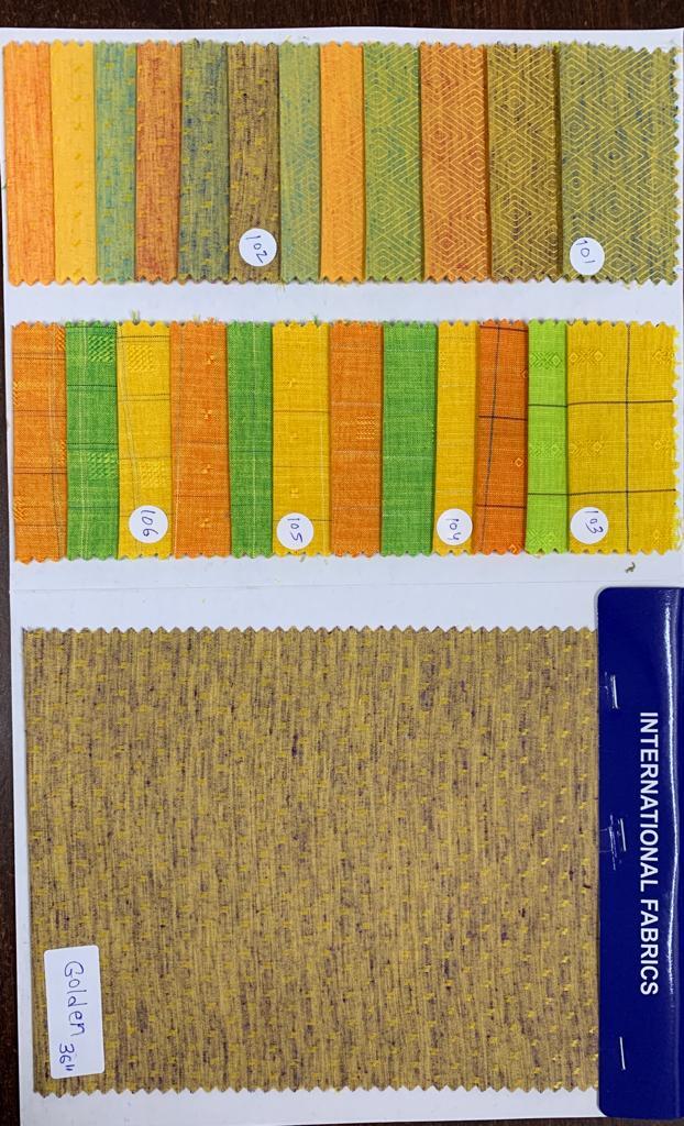 36 Inch Golden Fabric - 100% Cotton, All Colors | Versatile Material For All Seasons
