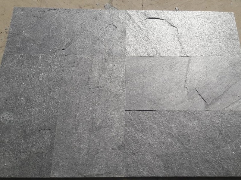 Silver Grey Quartzite Indian Slate Stone - Size: 10x10