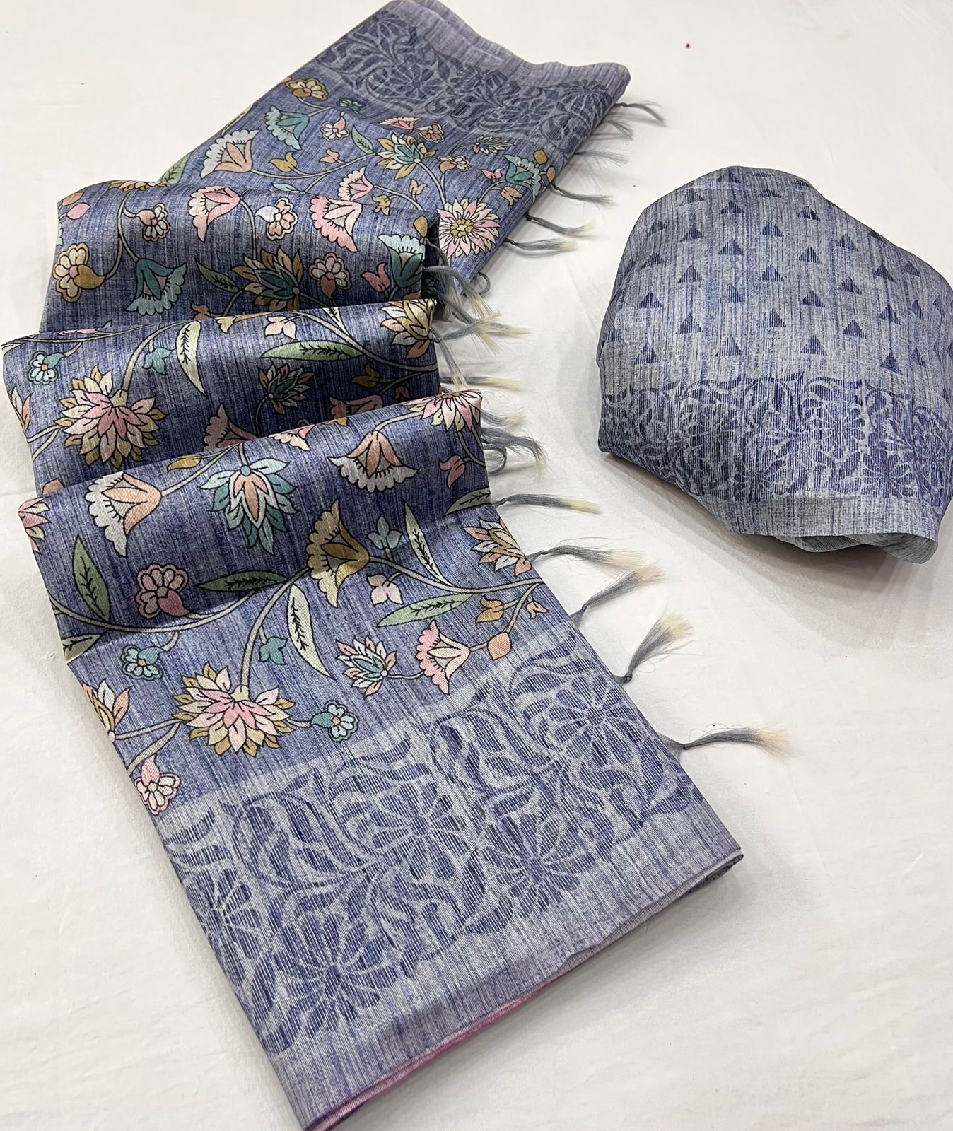 Belleza Printed Silk Saree - Unstitch Blouse Piece Included | Alluring, Comfortable, Customizable Fit For Party Occasions
