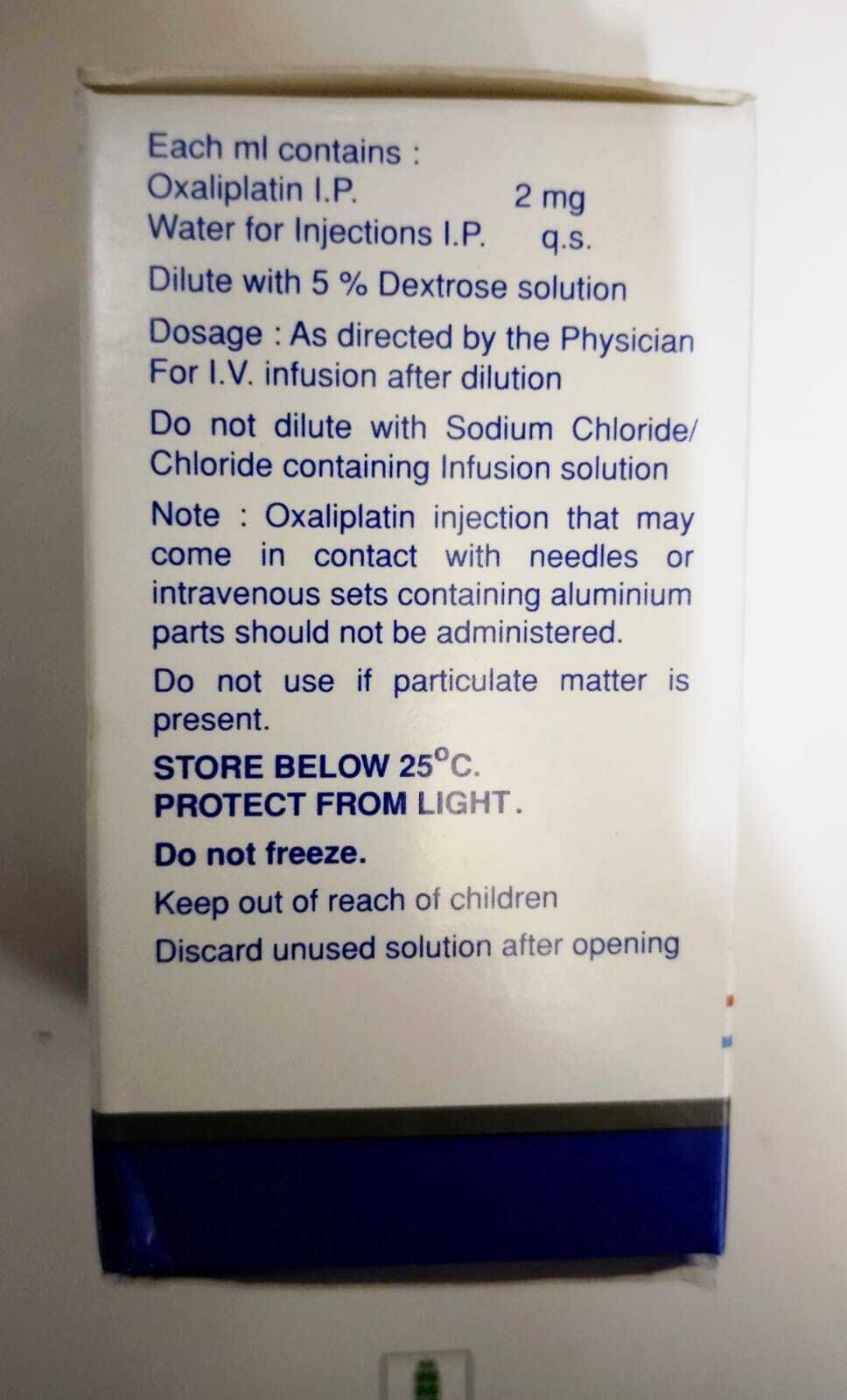Oxaltor 50mg Injection - Effective Cancer Treatment For Colon And Rectal Cancers | Reduces Cancer Cell Growth, Requires Qualified Medical Administration, Regular Blood Monitoring Recommended, Potential Side Effects Include Nausea And Fatigue, Shelf Life: 3 Years
