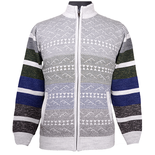 Mens Woolen Zipper Pullover