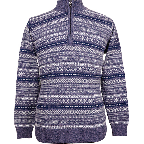Mens Woolen Zipper Pullover