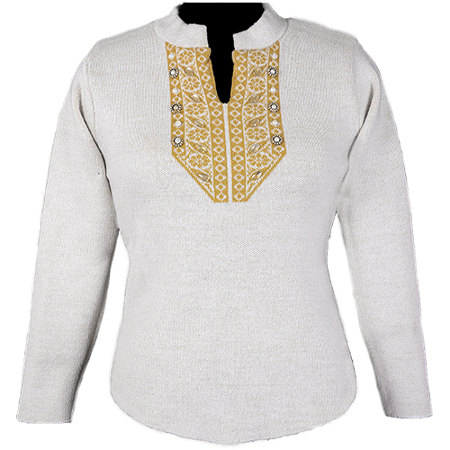 Women Pullover - Wool & Other Materials, Free Size, Green Color, Knitted Pattern, Long Sleeve, Casual Style For Winter Wear