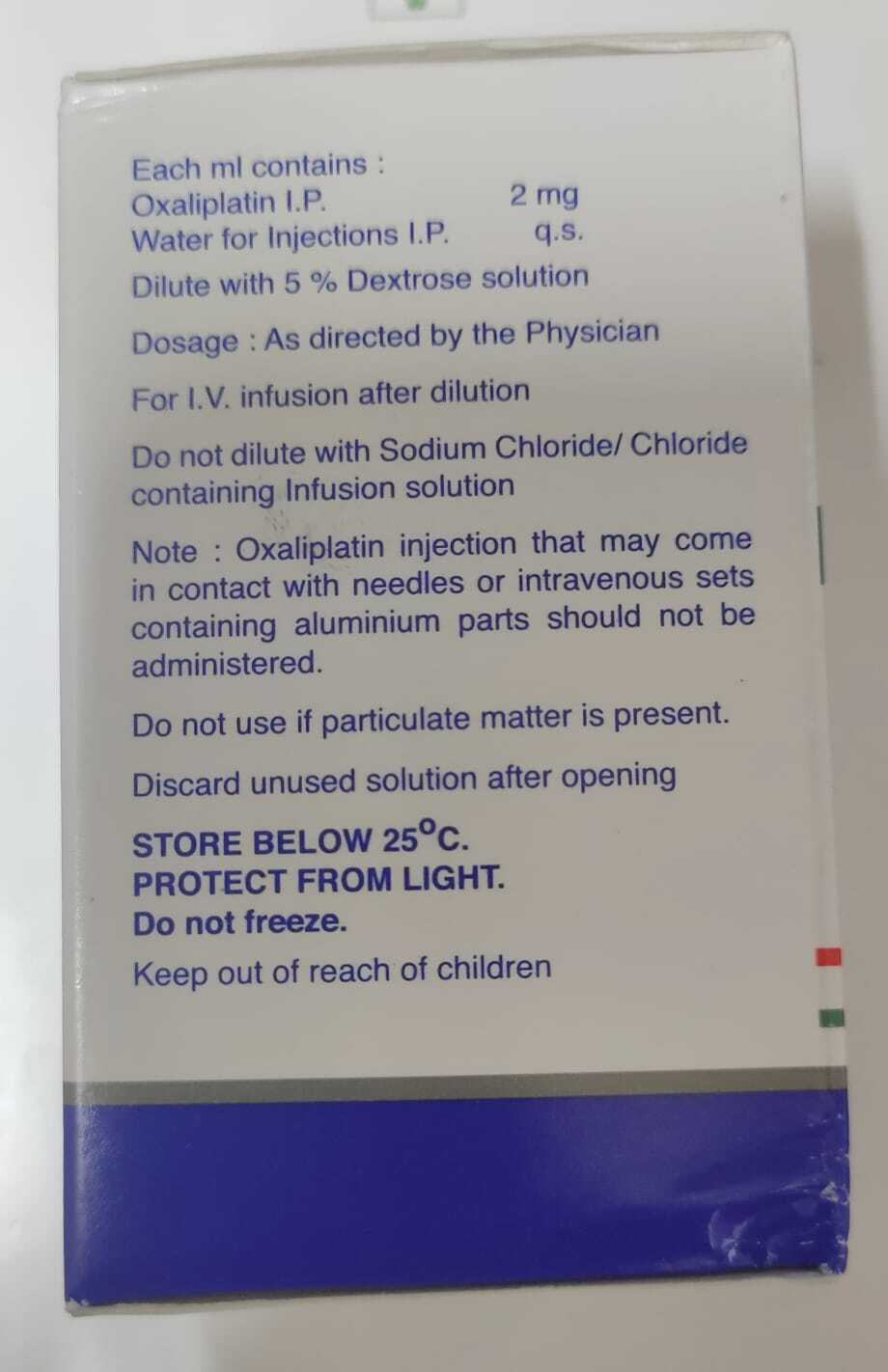 Oxaltor 100mg Infusion - Cancer Treatment Medication, Iv Administration For Colon And Rectal Cancer With Potential Side Effects To Monitor
