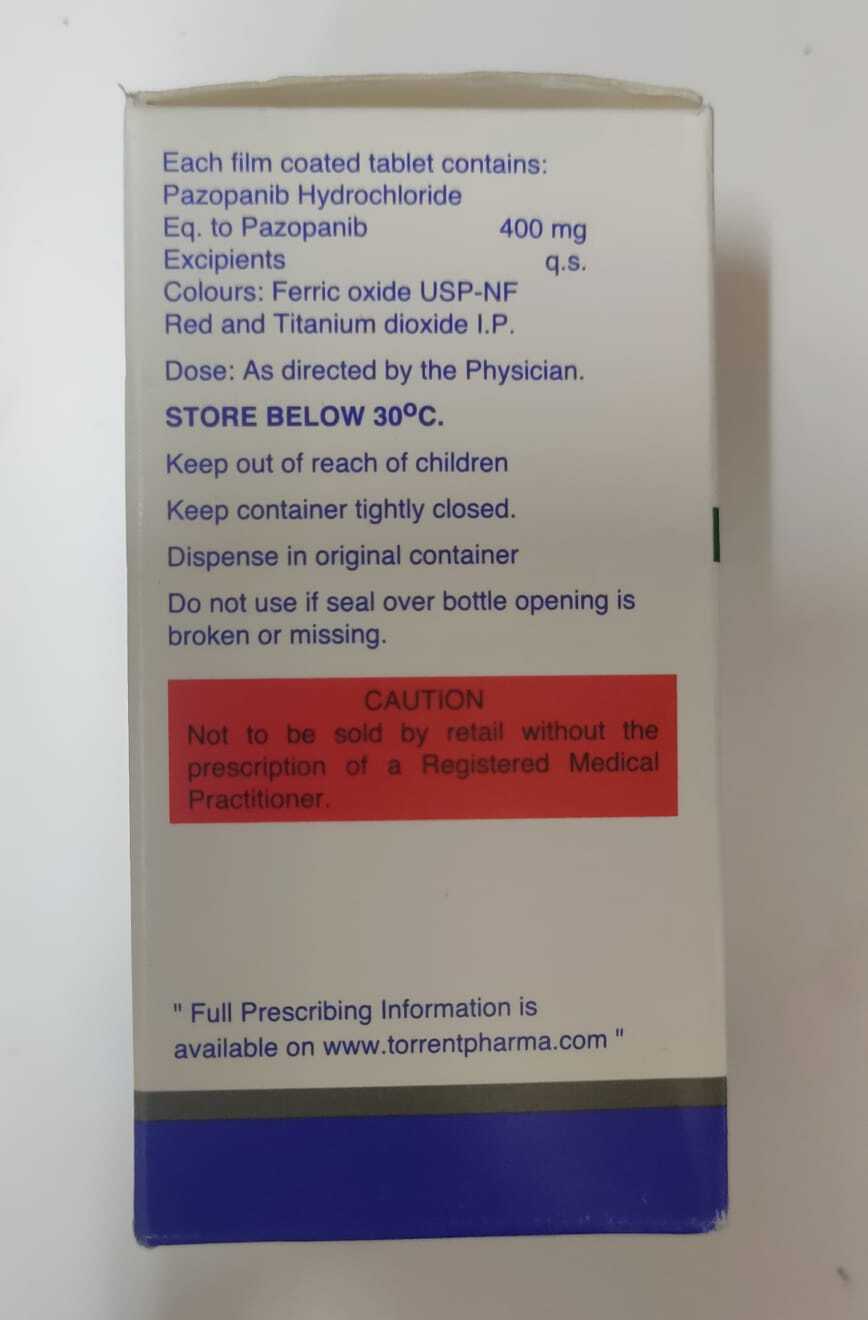 Pazobrite 400 Mg Shelf Life: 3 Years