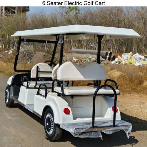 Six Seater E Golf Cart - Color: White