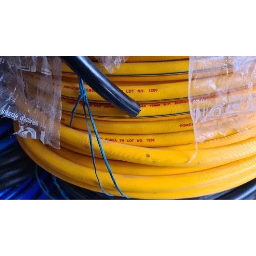 High Pressure Hose Pipe - Various Sizes , Yellow Round Industrial Hose Pipe for Heavy-Duty Usage