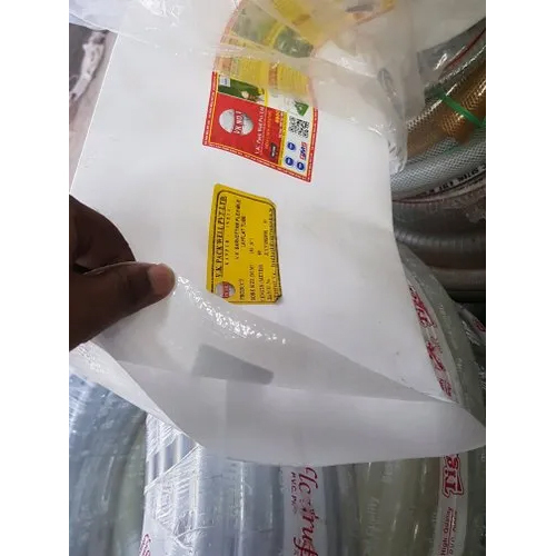 व्हाइट एचडीपीई लेट फ्लैट होज़ पाइप