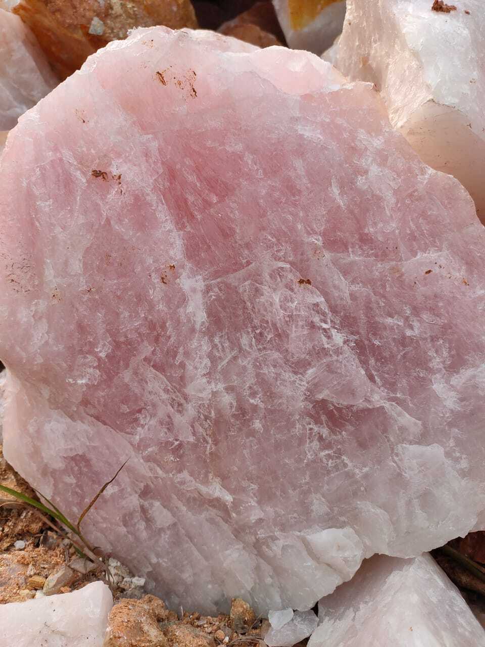 Baby Pink Rose Quartz Stone Slab