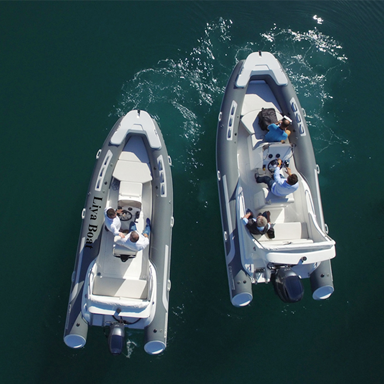 Liya 5.2m Frp Bottom Boat Rib Yacht - 17 Feet, Outboard Engine, 10 Seats, Luxury Sport Design, Ce Certified | Perfect For Drifting, Fishing, And Transportation