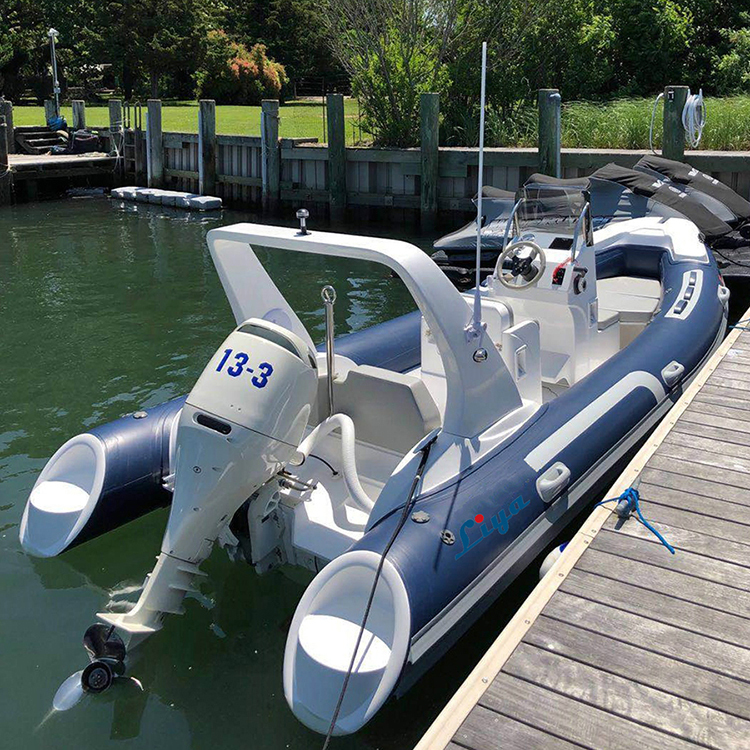 Liya 5.2m Frp Bottom Boat Rib Yacht - 17 Feet, Outboard Engine, 10 Seats, Luxury Sport Design, Ce Certified | Perfect For Drifting, Fishing, And Transportation