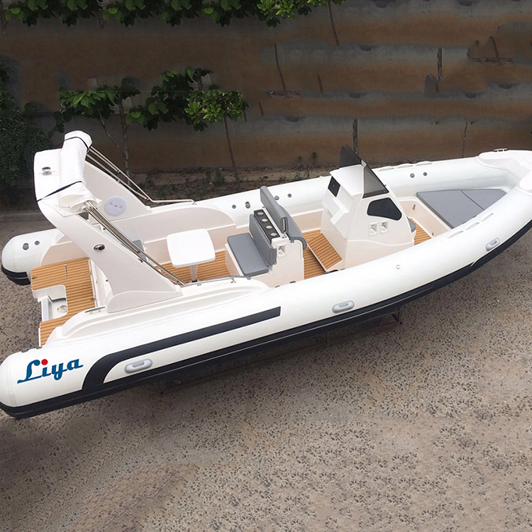 Liya Rib Boat 7.5m Luxury Sightseeing Inflatable Boat For Sale Capacity: 1800 Kg/hr