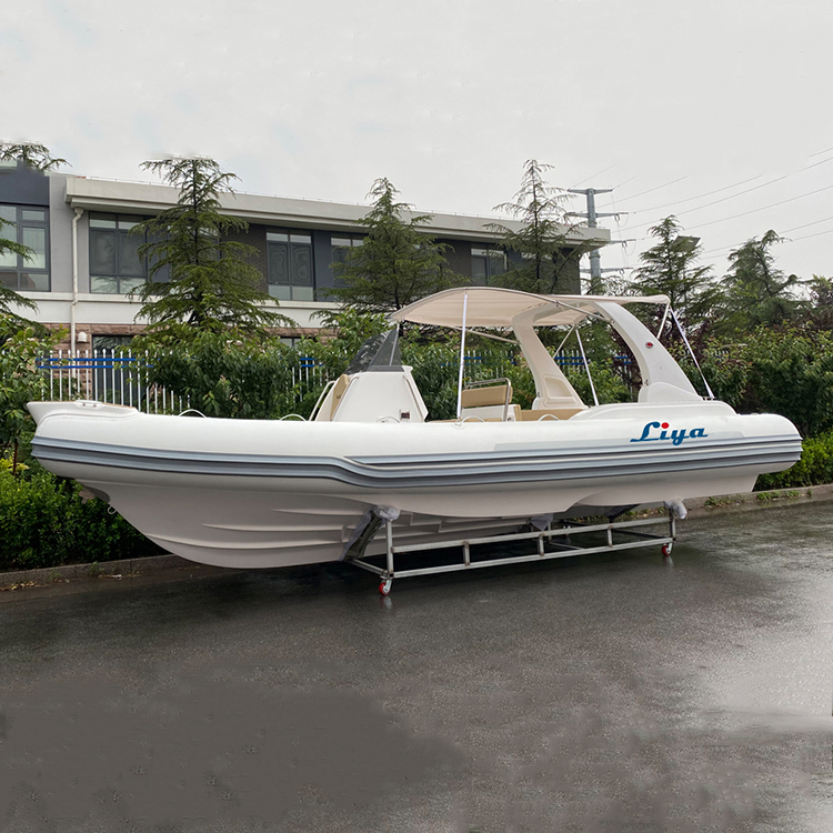 Liya Rib Boat 7.5m Luxury Sightseeing Inflatable Boat For Sale Capacity: 1800 Kg/hr