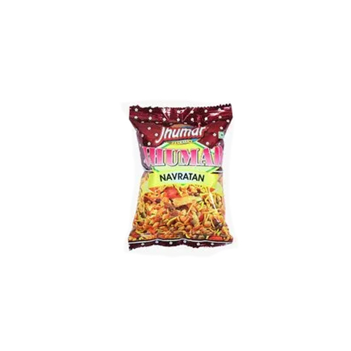 Jhumar Navratan Namkeen - Regular Size, Spicy Flavor | High-quality Crunchy Snack With Sev, Peanuts, Cashews, And Traditional Indian Spices