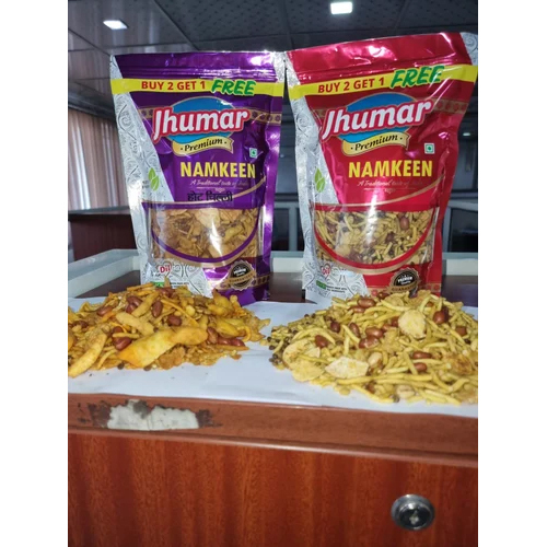 Jhumar Navratan Namkeen - Regular Size, Spicy Flavor | High-quality Crunchy Snack With Sev, Peanuts, Cashews, And Traditional Indian Spices