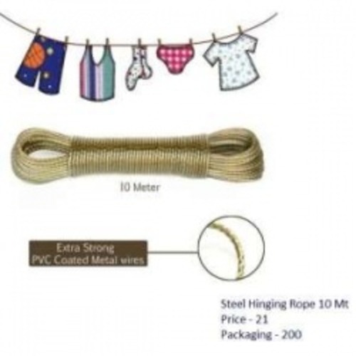 Brown Pvc Coated Steel Wire Rope 10 Meter