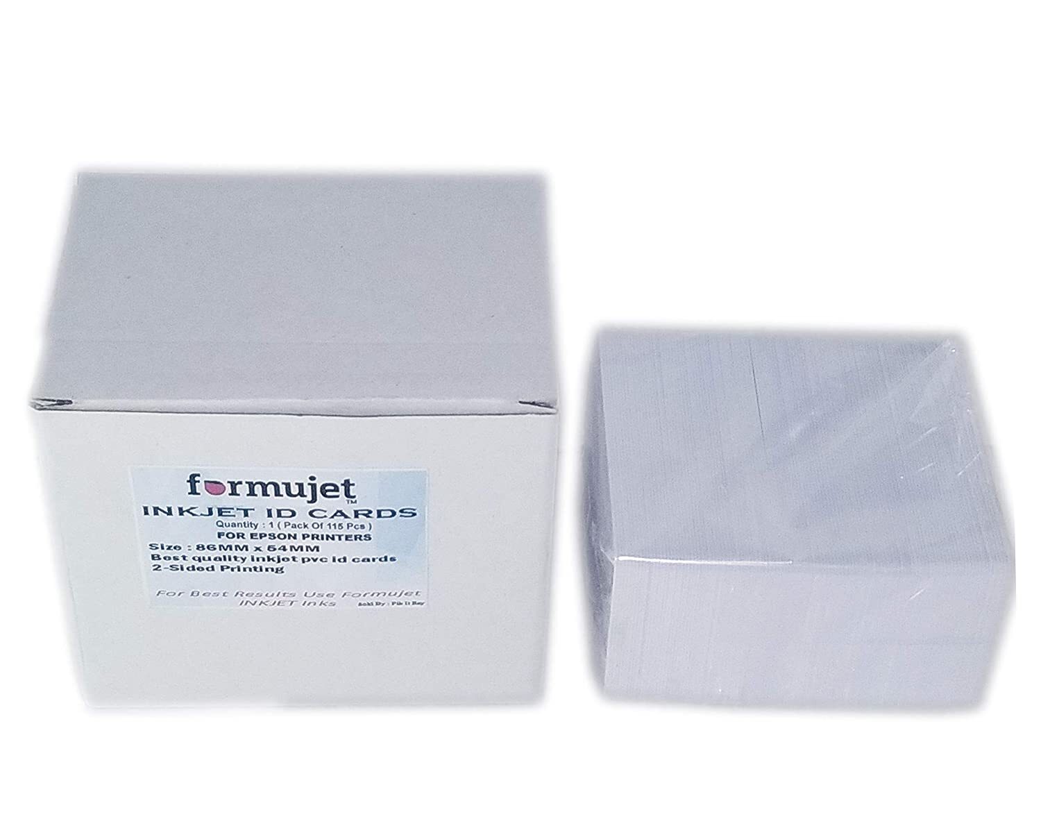 Formujet Inkjet Id Cards (Pack Of 115) - Other Material, 9x6x1 Cm Dimensions | Compatible With Epson L800/l850/t50/r260, Double-sided Printing