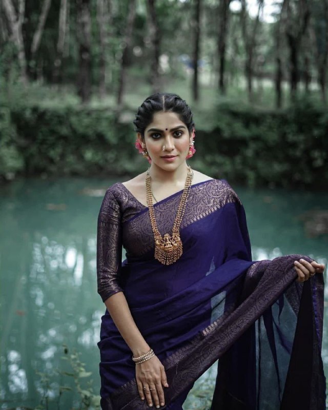 Yaati Soft Lichi Silk Saree