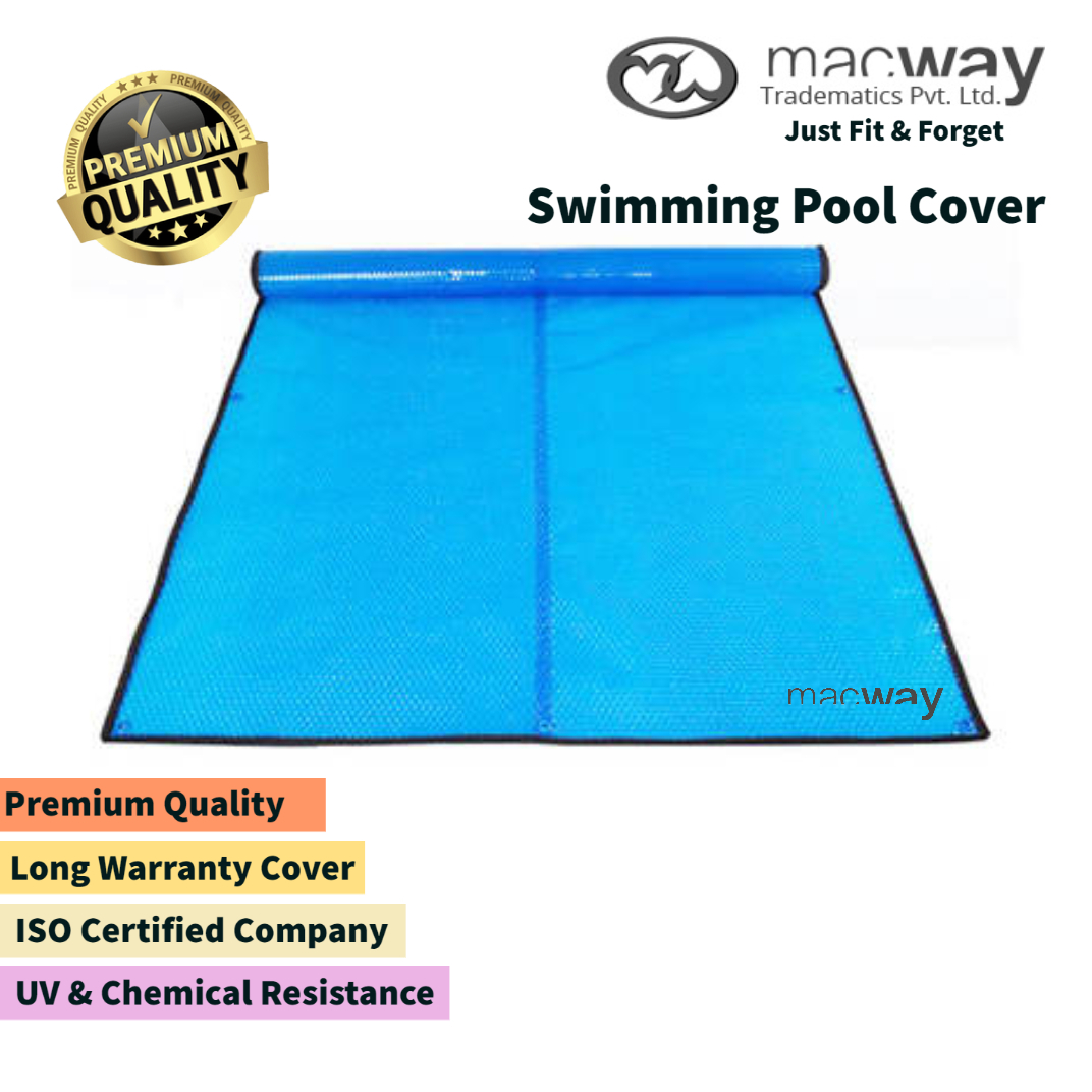 Solar Thermal Pool Cover - Uv & Chemical Resistant Material , Customizable Rectangular Size In Black, Reduces Water Evaporation And Retains Heat