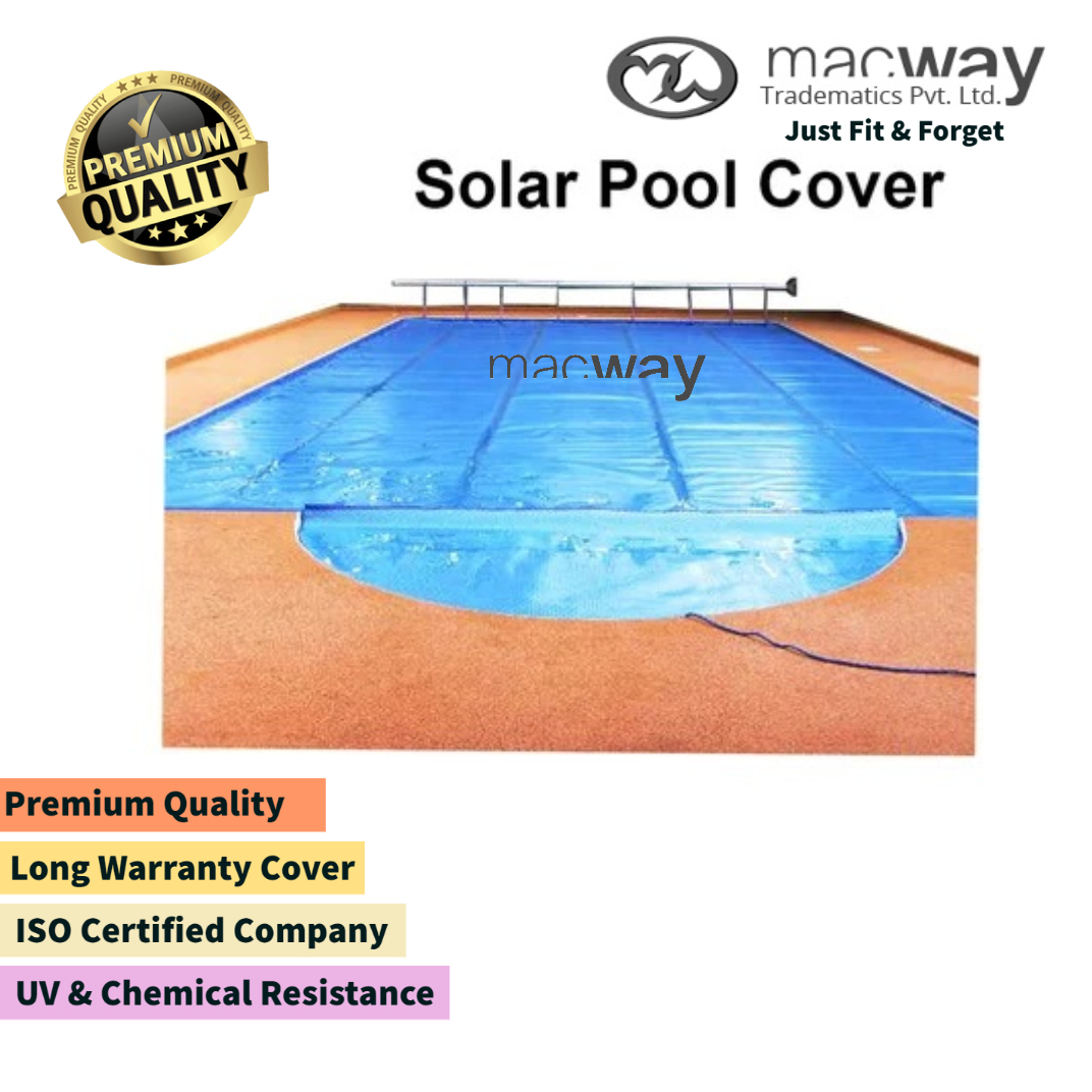 Solar Thermal Pool Cover - Uv & Chemical Resistant Material , Customizable Rectangular Size In Black, Reduces Water Evaporation And Retains Heat