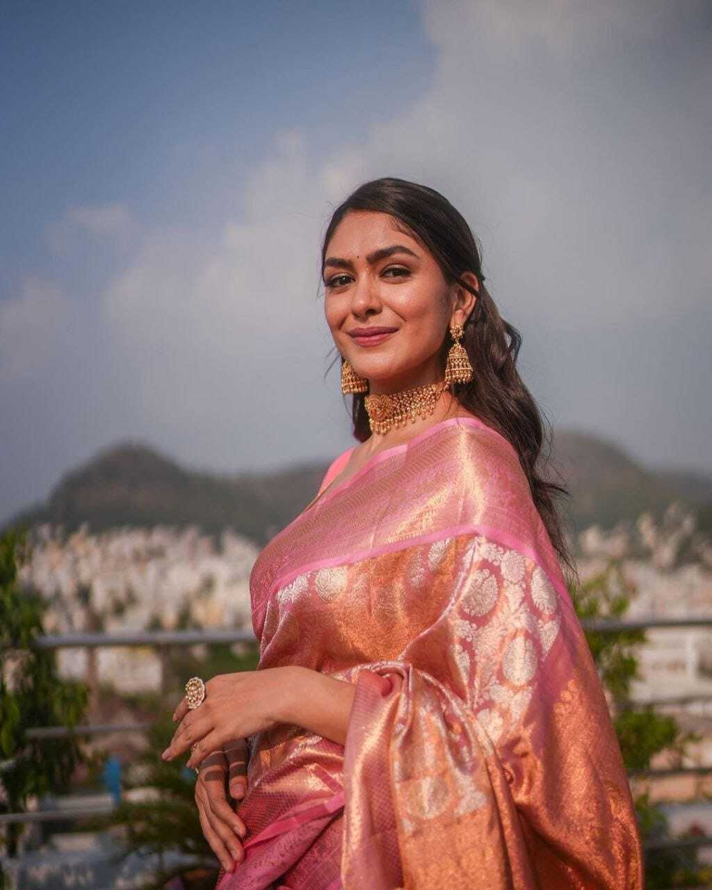 Pink Arpita Lichi Silk Saree