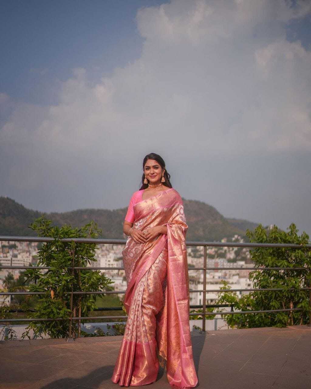 Pink Arpita Lichi Silk Saree