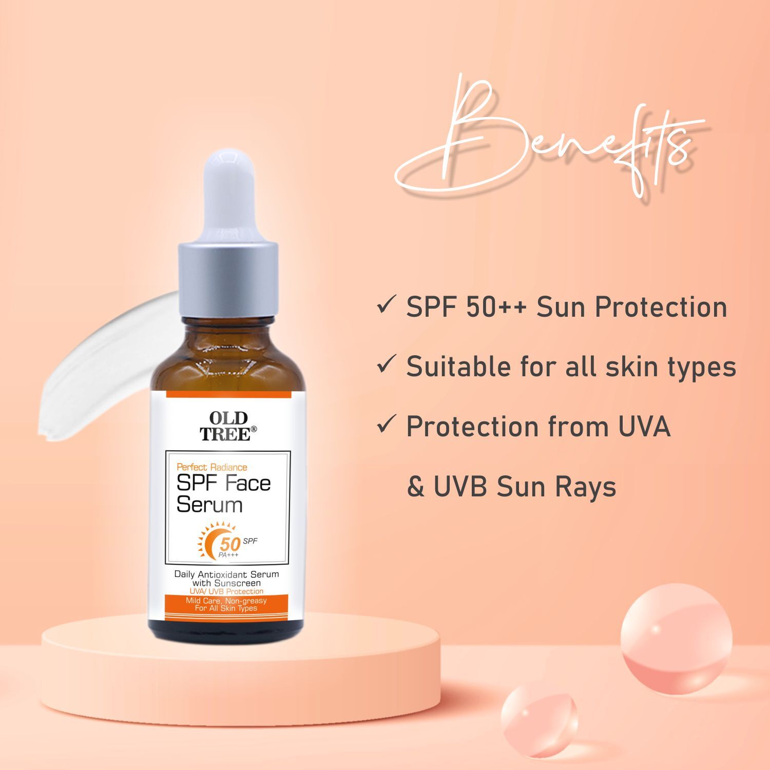 Spf Face Serum 30ml. - Color: White