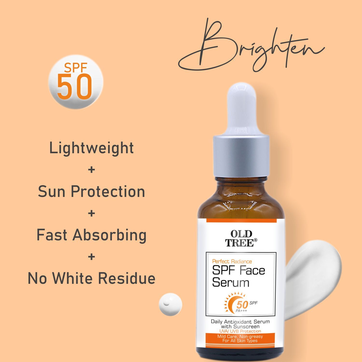 Spf Face Serum 30ml. - Color: White