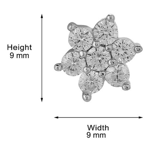 Desginer Flower Stud Silver Earrings Gender: Women