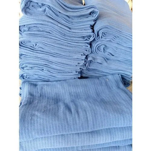 Cotton Thermal Blankets - 100% Cotton Full/king/queen Size Blue & White | Breathable Cozy Lightweight Design For Year-round Comfort