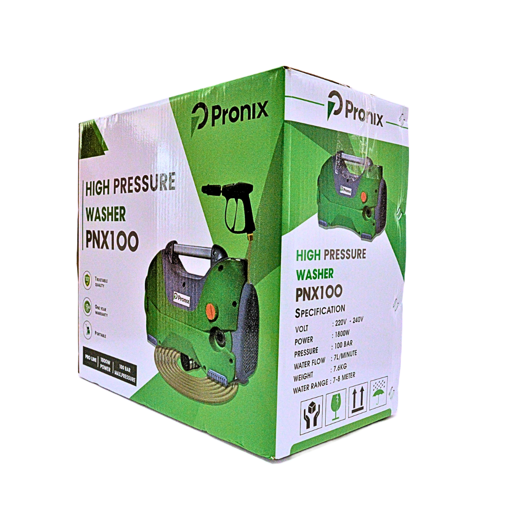 Green Pronix Portable Pressure Car Washer With 1 Year Warranty Less Water Usage 1800w Pnx100
