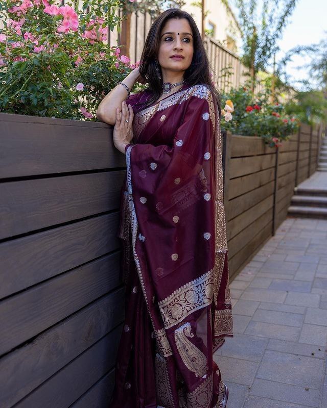 Maroon Shivu Silk Saree