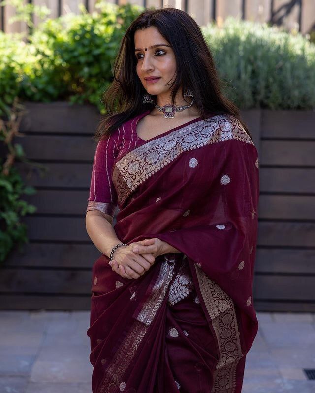 Maroon Shivu Silk Saree