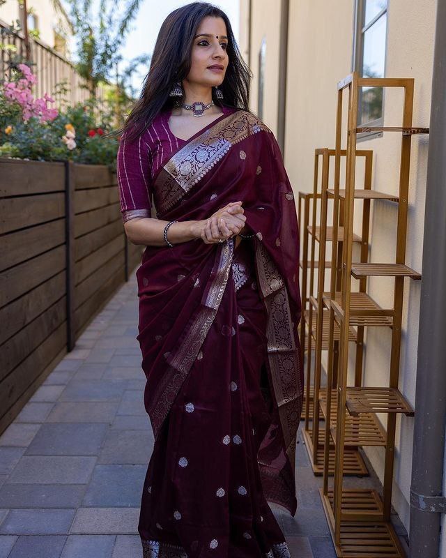 Maroon Shivu Silk Saree