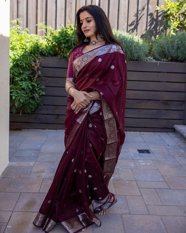 Maroon Shivu Silk Saree