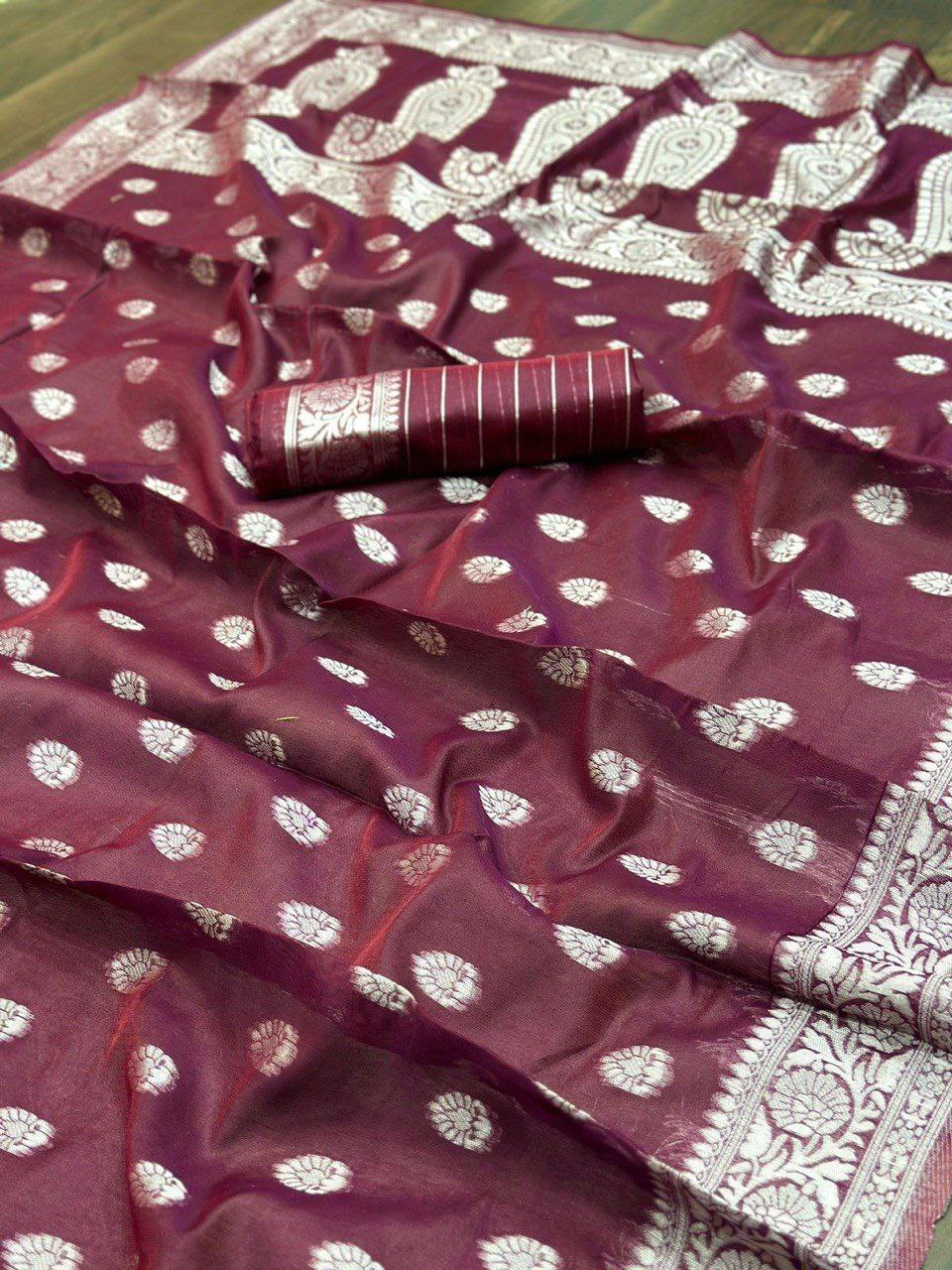 Maroon Shivu Silk Saree