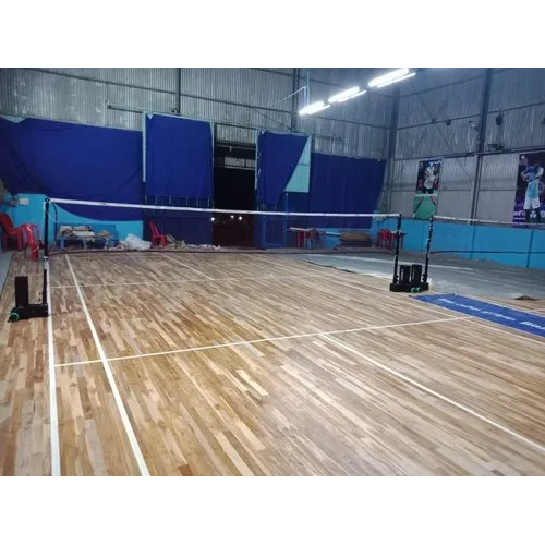 Teak Wood Badminton Flooring