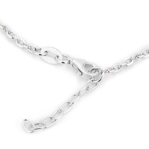 Puffed Heart Silver Anklet Size: Customized