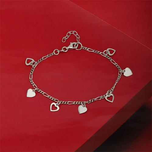 Hanging Open And Close Heart Bracelet - Silver 925 | Modern Style, Elegant Design, Perfect For All Occasions