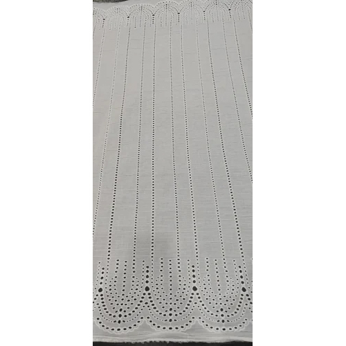 Plain Cotton Hakoba Fabric - 100% Cotton,  Washable, Available in Custom Lengths, Color: White, Recommended for All Seasons